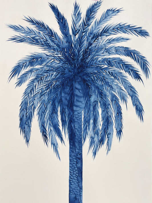 Blue Palm (75x55 cm) by Emilia Faro