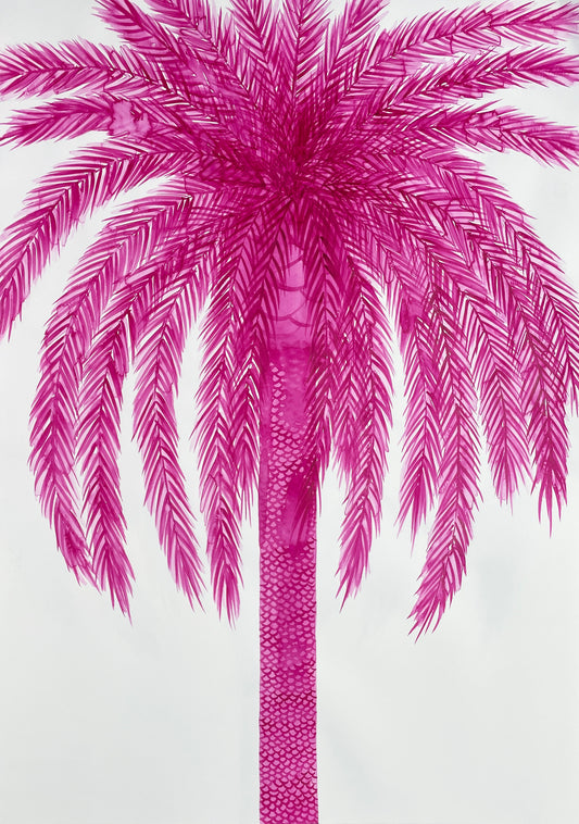 Pink Palm (100x70 cm) by Emilia Faro