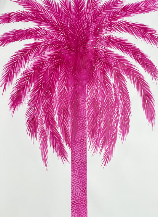 Pink Palm (100x70 cm) by Emilia Faro